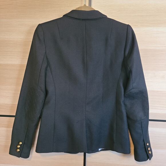 Banana Republic 2 Button Jacket Blazer Womens 0 Equestrian Preppy Wool Blend - Picture 2 of 13